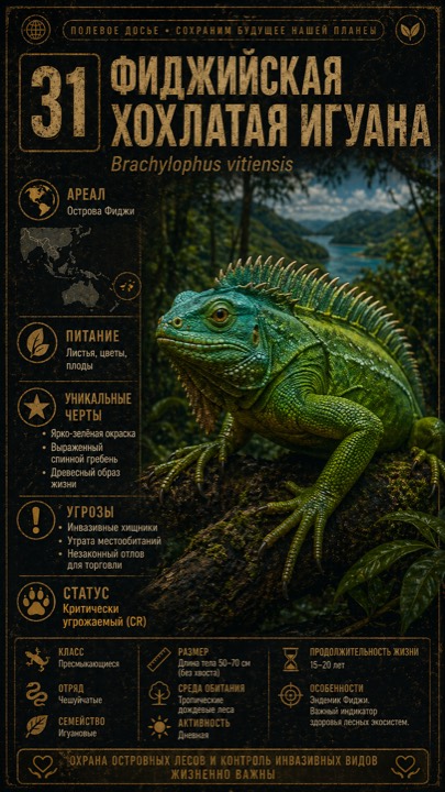 Фиджийская Хохлатая Игуана