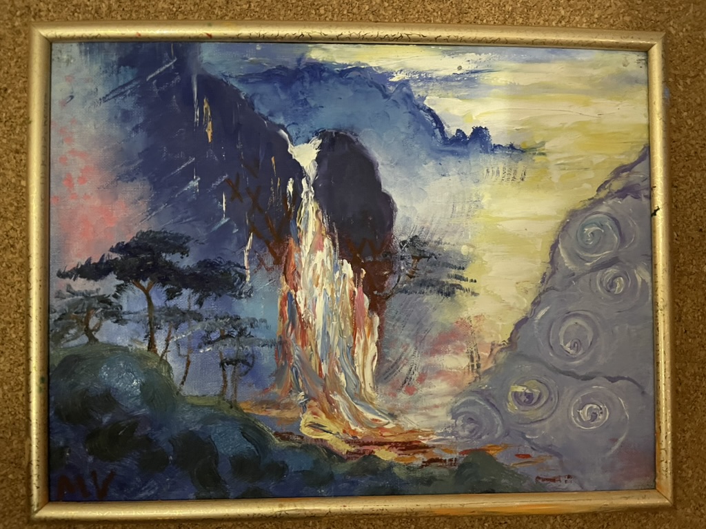 Картина с водопадом